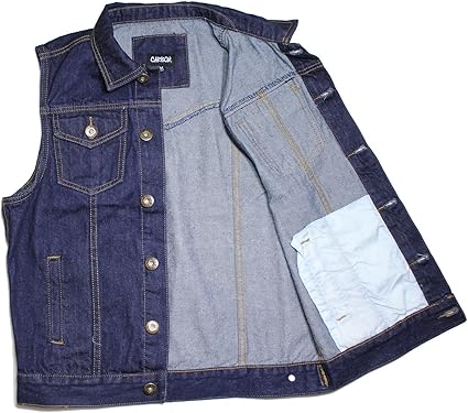 blue jean vest