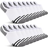 Heatuff Mens No Show Socks - 8 Pairs of Thin Non Slip Cotton Invisible Low Cut Socks for Men.