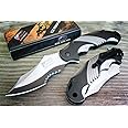 MTech Xtreme Ballistic Black Grey Spring Assited Tactical Flipper Pocket Knife