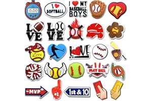 Qimbytar Summer Jesus Sports Ball Animals Breast Bee Flowers Shoe Charms Fit for Clog Sandals Decoration, Cute Shoe Charms for Party Favor