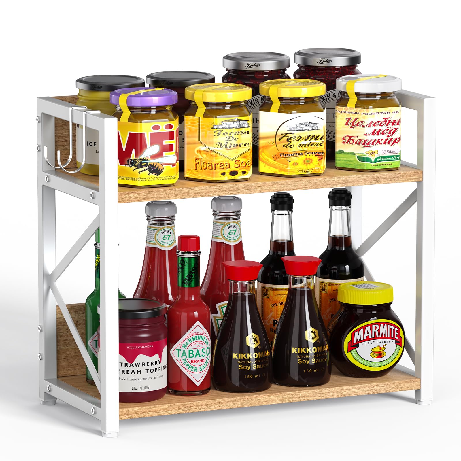 RUILALIFE Kitchen-Countertop-Organizer-Shelf, 2 Tier Coffee Bar Station ...