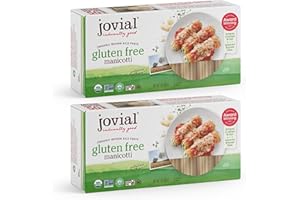 Jovial Whole Grain Brown Rice Manicotti Pasta - Pasta Manicotti, Manicotti Pasta, Whole Grain Pasta, Organic Pasta, Gluten Free, Dairy Free, Brown Rice Pasta, Made in Italy - 7 Oz, 2 Pack