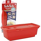 Microwave Pasta Cooker, Uncoated- The Original Fasta Pasta (Red)- Quickly Cooks up to 4 Servings- No Mess, Sticking or Waitin
