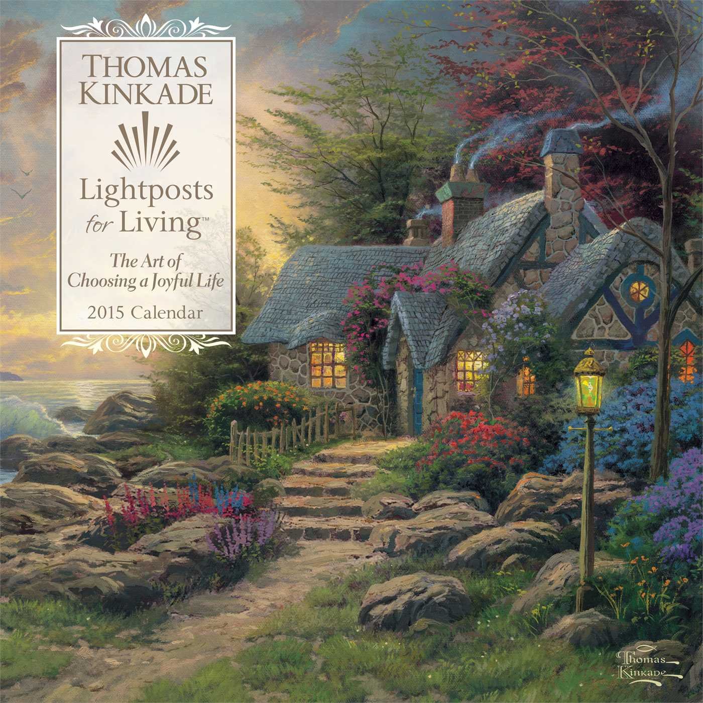 Thomas Kinkade Lightposts For Living 2015 Wall Calendar - 