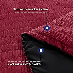 HYMOKEGE Red & Black Twin XL Comforter Set