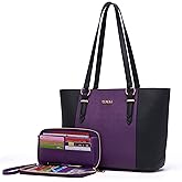 YZAOLL Purses for Women Faux Leather Medium Large Tote Satchel Shoulder Purse Handbag Wallet set