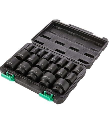 DCUセット Amazon Basics 46-Piece 3/8-Inch Drive 6 &12 Point Shallow