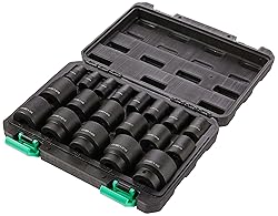 Amazon Basics 19-Piece 1/2-Inch Drive 6 Point