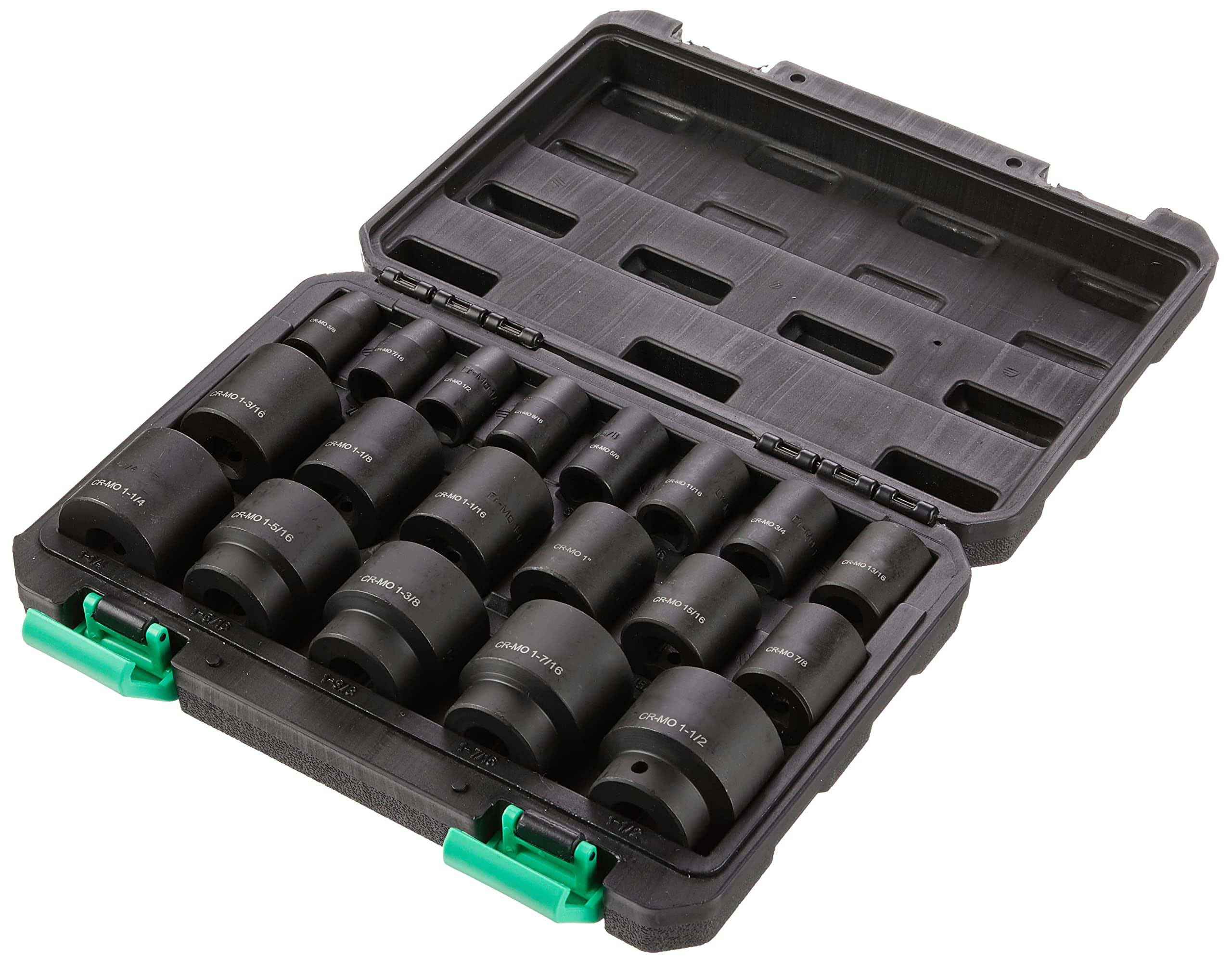 Amazon Basics 19-Piece 1/2-Inch Drive 6 Point