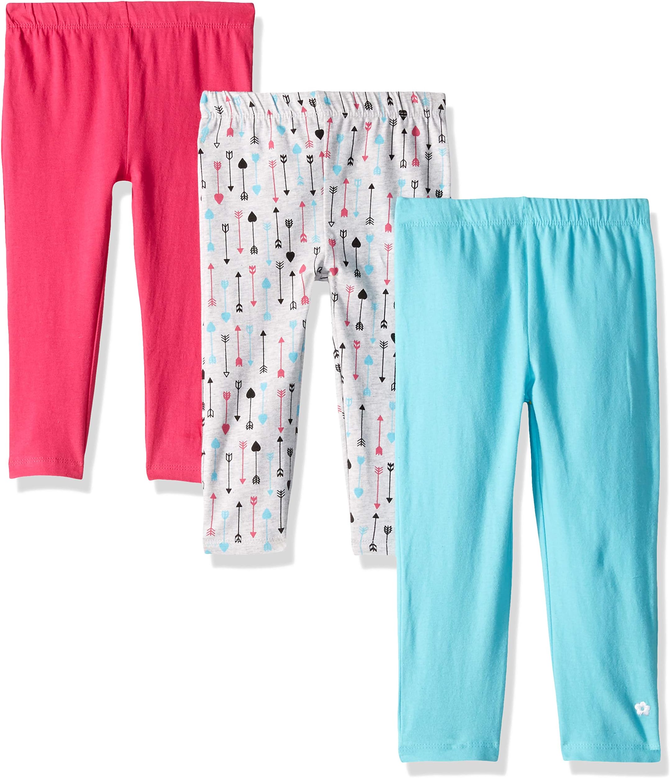 Girls' 3 Pack Knit Capri Legging Pant
