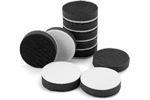 POLIWELL 10 Pack 2 Inch (50mm) Foam Interface Pad, Hook and Loop Soft Foam Buffing Pad, Soft Density Buffer Backing Pad for 2" Sanding Discs, Drill, Mini RO Sander for Detail Sanding