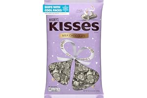 HERSHEY'S KISSES Milk Chocolate, Individually Wrapped, Gluten Free Wedding Candy Bulk Bag, 48 oz