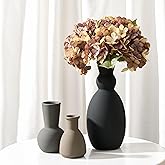 Ceramic Vase Set of 3, Nordic Minimalist Multicolor Vases Home Decor, Rustic Farmhouse Decor Pottery Vases for Bouquet Pampas Grass Dried Fresh Flowers, Living Room, Kitchen, Entryway Mantel, Bedroom