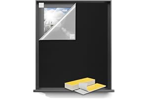 Sumobaby 50"x57" Portable Blackout Curtains, Blinds for Windows with Hook & Loop Tapes, 100% Blackout Window Shades, Curtains Easy to Cut Fit for Bedroom, Baby Room and TV Room (Black)