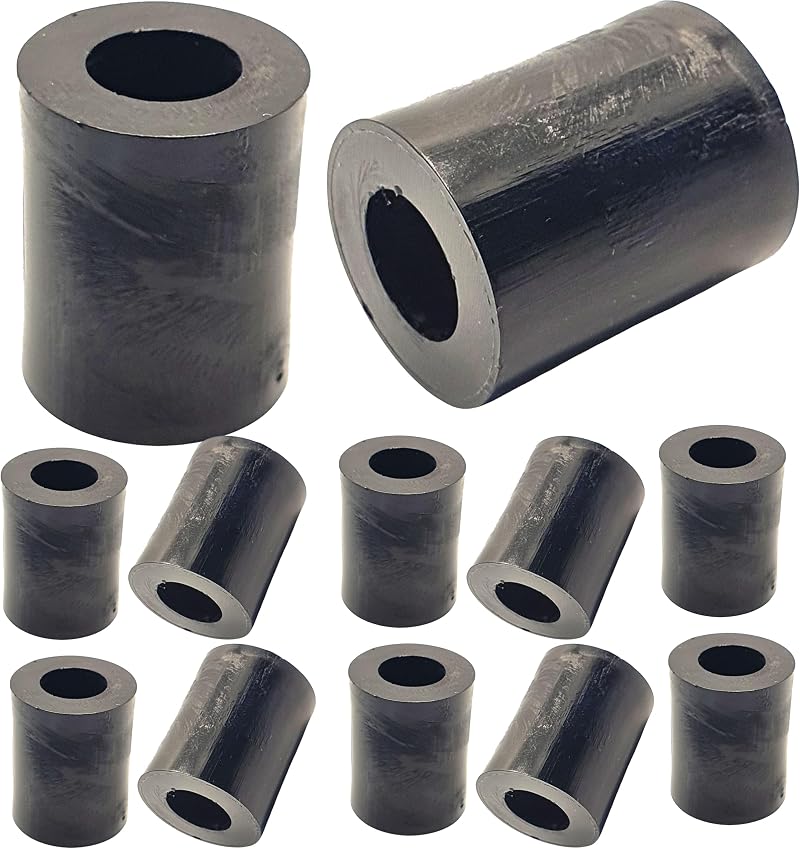 Universal Hardware M6 x 30mm Black Nylon Spacers Pack of 12 for M3/M4/M5/M6/M8