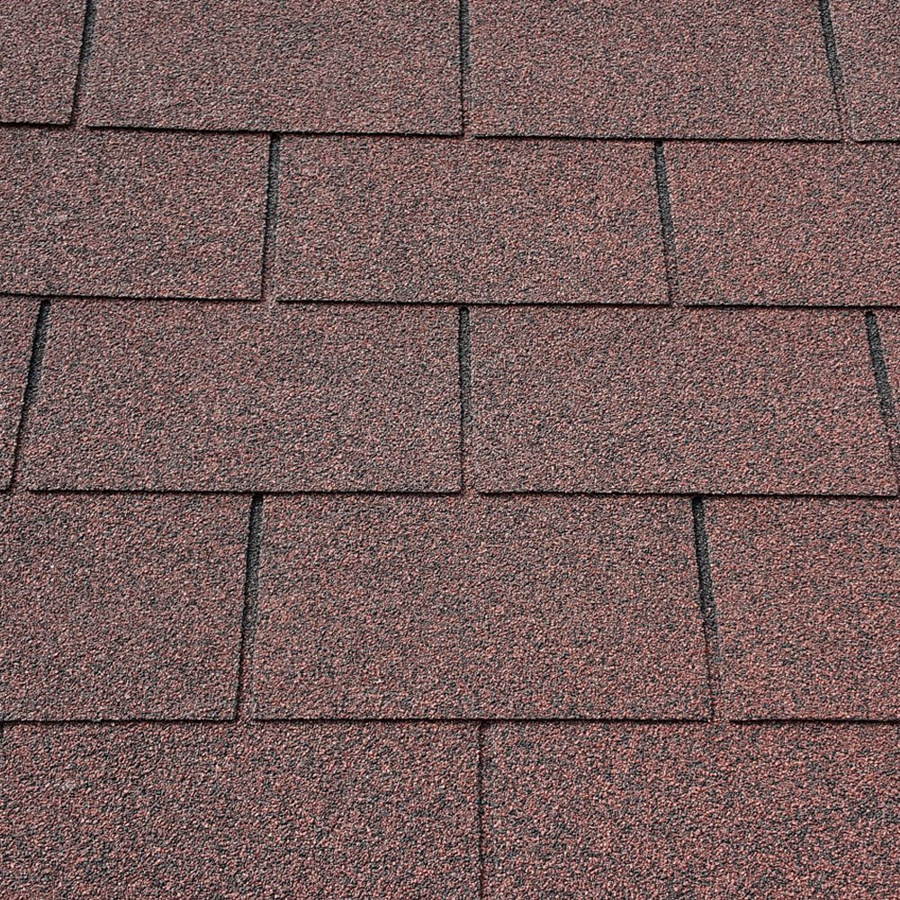 Red Square Butt 4 Tab Roofing Felt Shingles Shed Roof Tiles with Free