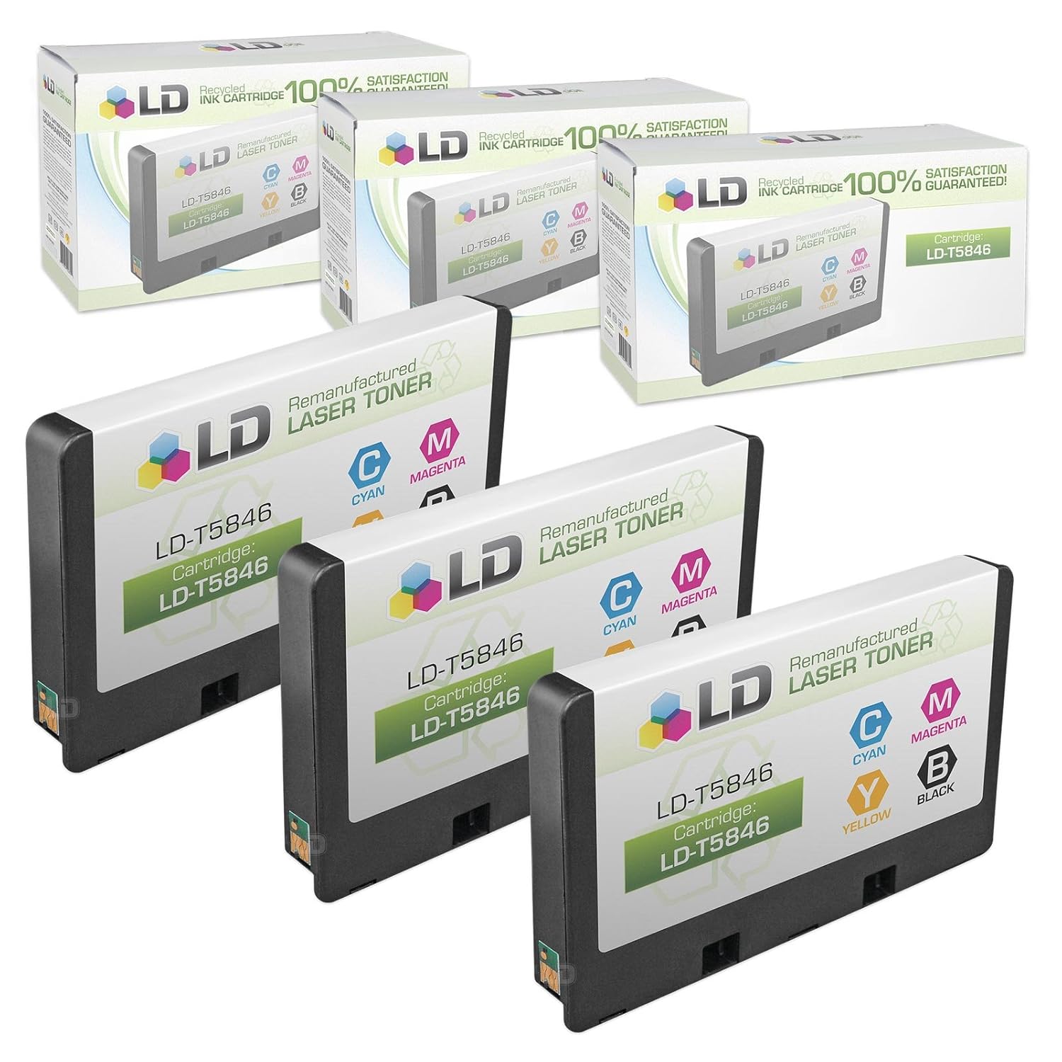 LD Remanufactured Ink Cartridge Replacement for Epson T5846 (Photo Color, 3-Pack)