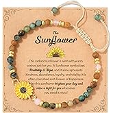 Tarsus Sunflower Gifts for Women – Symbol of Positivity, Strength & Love, Gift for Birthday, Christmas, or Thank You Occasion, Sunshine Sunflower Bracelet for Friends Coworkers Daughter...