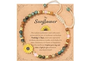 Tarsus Sunflower Gifts for Women – Symbol of Positivity, Strength & Love, Gift for Birthday, Christmas, or Thank You Occasion, Sunshine Sunflower Bracelet for Friends Coworkers Daughter...