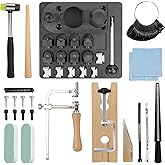 NEEDLENEST Ring Bender Tool for Spoon Rings Heavy Duty - Ring Bender Machine with 3-in-1 Jewelry Saw Bow, Complete Bender Too