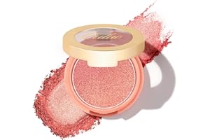 Oulac Luminous Blush Makeup Glow Coral Gold|Subtle Shimmery Creamy Powdery Blush Highlighter Cheek| Pigmented&Blendable | Light to Medium Skin Tone| Vegan & Cruelty-Free| 4.8g F03 Sweet Date