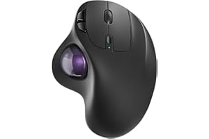 Wireless Trackball Nulea M501 – Rechargeable Ergonomic, Thumb-Friendly, Smooth, 3-Device Connect (Bluetooth/USB), Fits PC, La