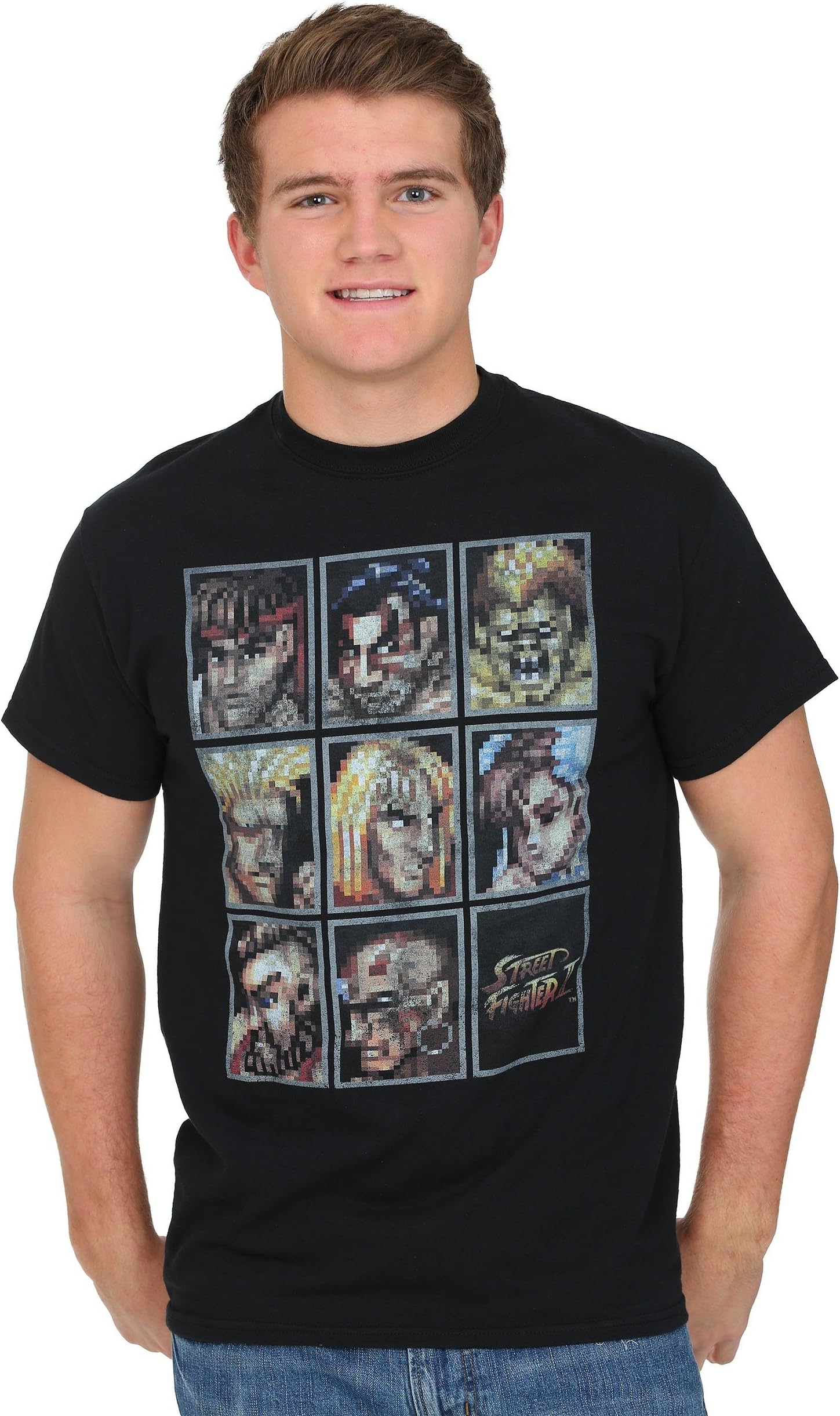 Freeze Mens Boys Street Fighter 2 Fighter Options T-Shirt Small