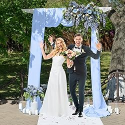 PARTISKY Wedding Arch Draping Fabric, 2 Panels 18FT