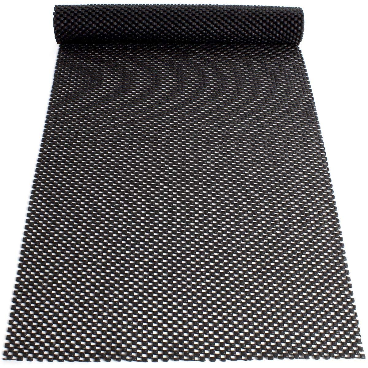 iGadgitz Home U6926 - Multiuse Non Slip Mat Anti Slip Mat Grip (110 x 30cm) for Drawers, Kitchen Shelves, Workshop, Office, etc. - Black