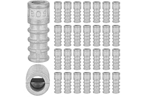 28 Pack 3/8 * 1-3/4IN Lag Shield Anchor,Zinc Alloy Cinder Block Anchors,Lead Anchors for Concrete,Lag Shields Lag Shields for