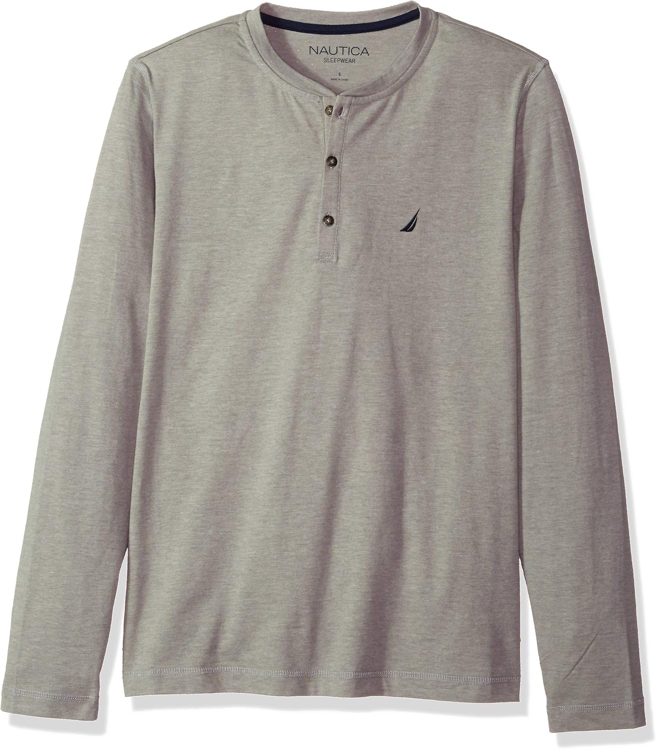 Nautica Men's Long Sleeve Henley Pajama Top at  Men’s Clothing store