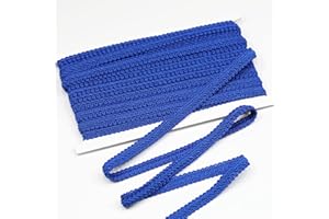 dlboboai Gimp Braid Trim Polyester Braided Ribbon 12 Yards 12mm Wide Centipede Braided Lace Trim for Sewing Crafts Clothing Curtains Accessories Lampshade Home DIY Decoration (Dark Blue, 12mm Wide)