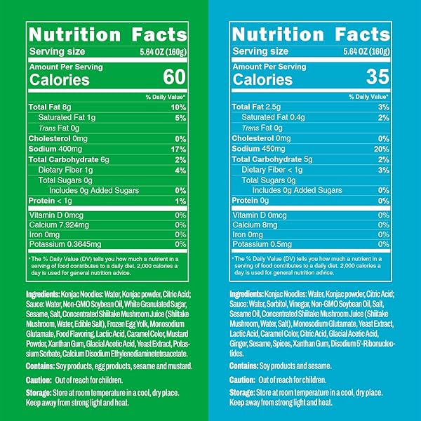 HETHSTIA LOW CARB PASTA, GLUTEN-FREE SHIRATAKI KONJAC NOODLES WITH VINAIGRETTE & WASABI SESAME SAUCE, COLD KETO SIDE DISH, 6-PACK PRE-PACKAGED MEAL, QUICK HEALTHY READY-TO-EAT FOOD