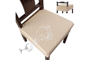 Genina Waterproof Seat Covers for Chairs Seat Covers for Dining Room Chair Slipcovers Kitchen Chair Covers Dining Chair Covers
