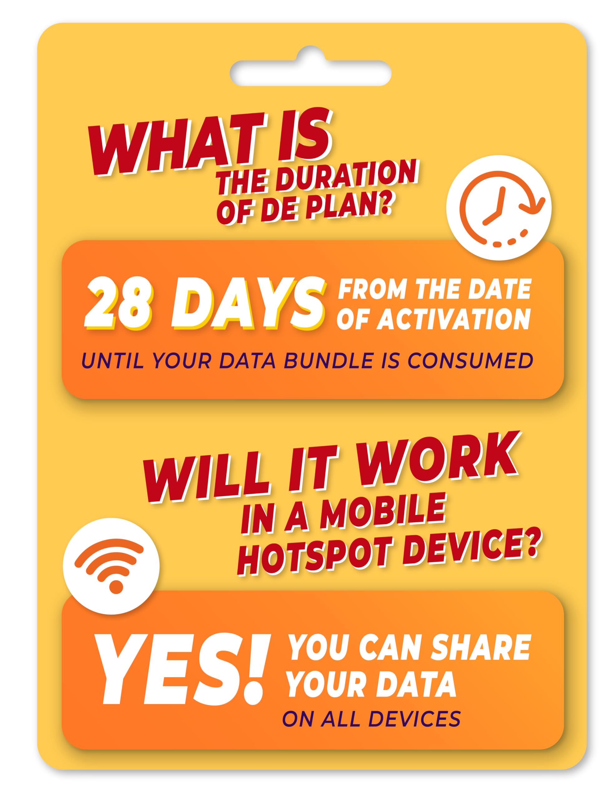 Orange Spain - Prepaid SIM Card | 5€ Balance | Activation Online only at www. tourtech.Shop (Plan 3)