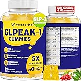 Yooaseital GLP-1, GLP-1 Supplement for Women & Men, Natural GLP 1 Gummies with Berberine, Akkermansia Probiotic, for GLP-1 Levels, Metabolism*, lmmune, Energy, Gut & Digestion, No Sugar, 90 Gummies