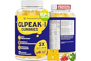 Yooaseital GLP-1, GLP-1 Supplement for Women & Men, Natural GLP 1 Gummies with Berberine, Akkermansia Probiotic, for GLP-1 Levels, Metabolism*, lmmune, Energy, Gut & Digestion, No Sugar, 90 Gummies