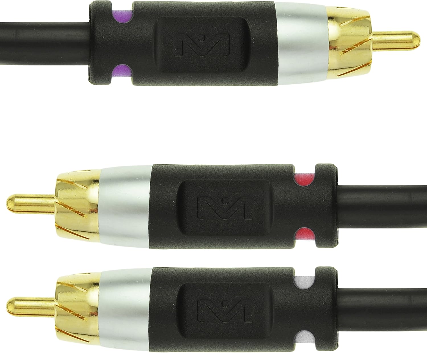 Mediabridge Ultra Series RCA Y-Adapter (8 Feet) - 1-Male to 2-Male for Digital Audio or Subwoofer - Dual Shielded with RCA to RCA Gold-Plated Connectors - Black - (Part# CYA-1M2M-8B): Electronics