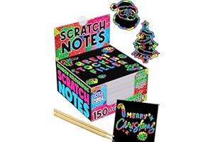 PURPLE LADYBUG 150 Rainbow Holographic Scratch Art for Kids - Great Back to School Teacher Essentials for Classroom - Birthda