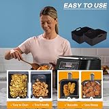 Dzpuhuojz 2 Pack Silicone Air Fryer Liners for Ninja Dual 5L AF400UK view 2