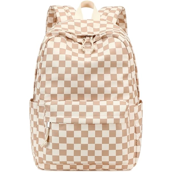 Amazon.com: MININAI Aesthetic Checkered Backpack Light  display picture 1