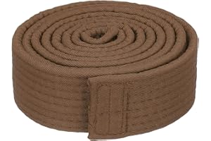 PATIKIL Judo Colored Ranking Belt 1.5" x5.2Ft 1.6m, Polyester Martial Arts Judo Karate Belt for Coach Teaching Practice, Brow