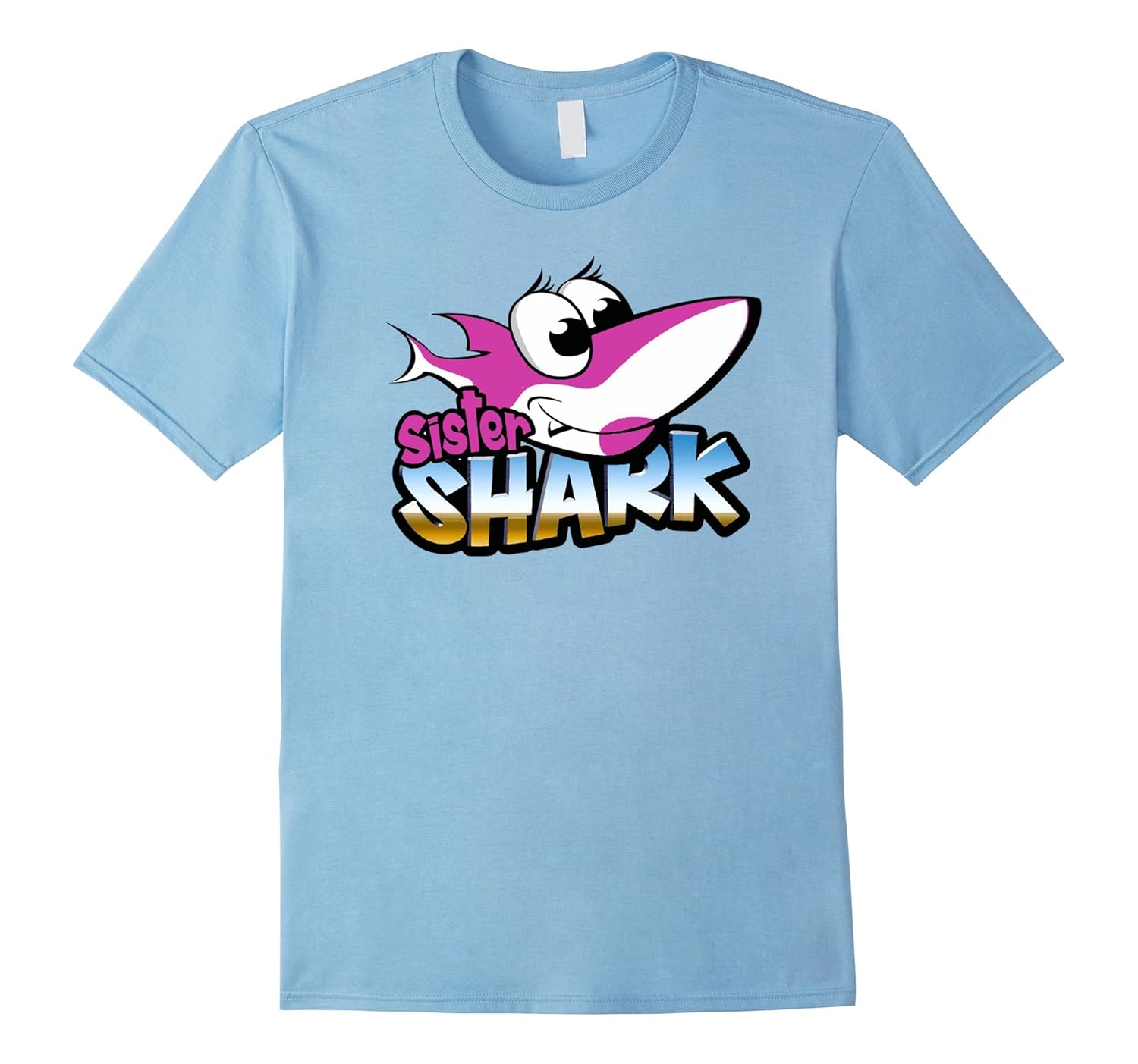 Shark Family Shirt: Sister Shark T-Shirt-Rose