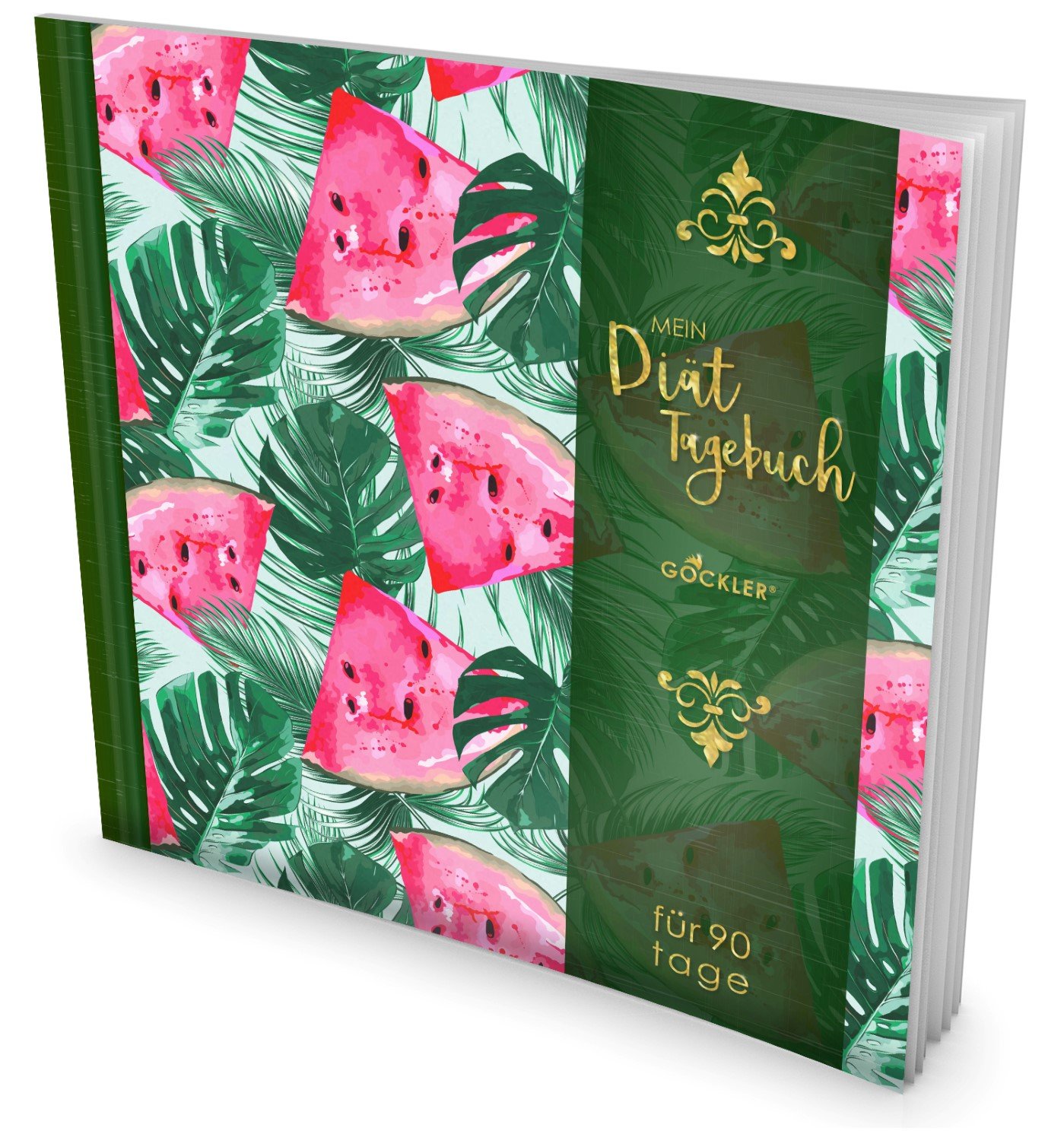 GOCKLER® Diät-Tagebuch: Das 90 Tage Abnehmtagebuch zum Ausfüllen • Professionell gestaltet, Softcover mit glänzendem Finish • Motiv „Wassermelonen“ • Ein Ernährungstagebuch zum Abnehmen