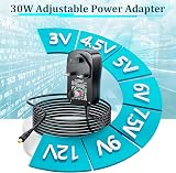 SoulBay Universal 30W 3-12V 8 Tip AC/DC Adapter with USB Micro Plug view 2