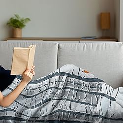 Ambesonne Winter Throw Blanket, Fox Walking into