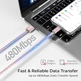 USB-C to USB-C Charger Cable 1M 2Pack Fast Charge 3A view 5