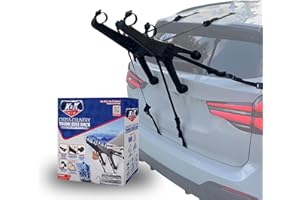 KNK BOUTIQUE K&K Compact 2-Bike Trunk Bike Rack Premium Cross-Country Trunk-Mount Bicycle Carrier for Cars, SUV Heavy Duty Rear Bike Transport Tool for Professional Cylists