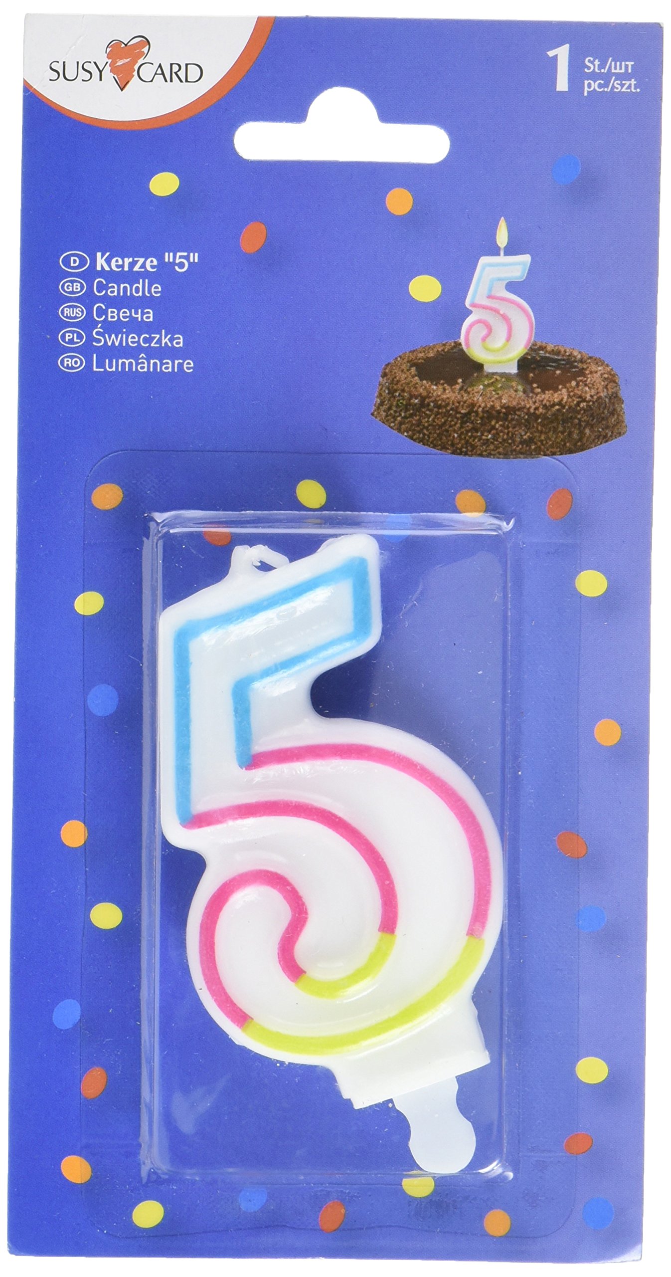 Susy Card 40012100 Number Candle '5'