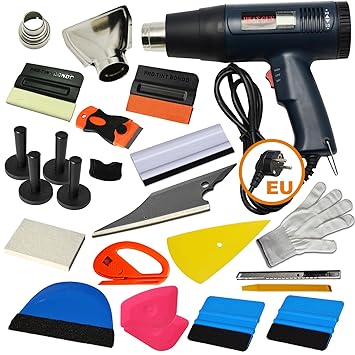 Ehdis 16 Arten von Auto Vinyl Wrap Tool Fenster Tint Kit für Auto Film Tönung Set Anwendung Installation oder Entfernung mit 